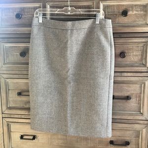J.Crew Gray Wool Pencil Skirt